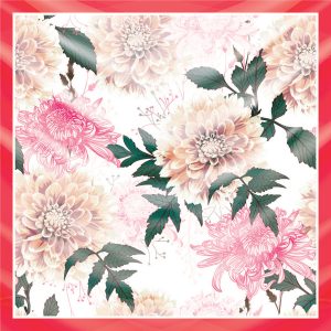 khăn bandana lụa silk họa tiết hoa - Mã 48 24
