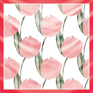 khăn bandana lụa silk họa tiết hoa - Mã 52 24