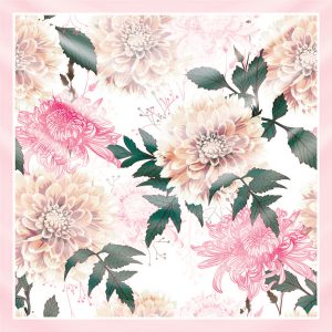 khăn bandana lụa silk họa tiết hoa - Mã 48 26