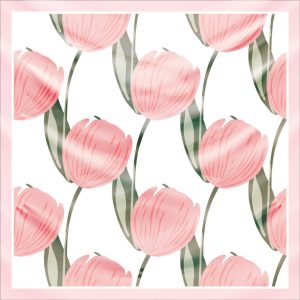 khăn bandana lụa silk họa tiết hoa - Mã 52 26