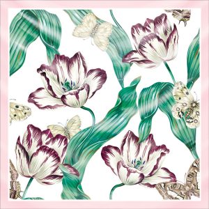 khăn bandana lụa silk họa tiết hoa - Mã 53 26