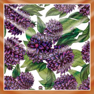 khăn bandana lụa silk họa tiết hoa - Mã 50 28