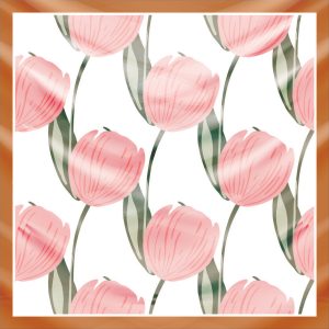 khăn bandana lụa silk họa tiết hoa - Mã 52 28