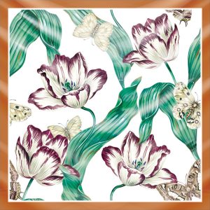 khăn bandana lụa silk họa tiết hoa - Mã 53 28