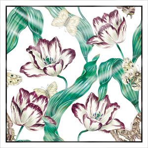 khăn bandana lụa silk họa tiết hoa - Mã 53 30