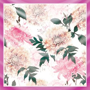 khăn bandana lụa silk họa tiết hoa - Mã 48 32