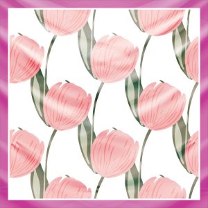 khăn bandana lụa silk họa tiết hoa - Mã 52 32