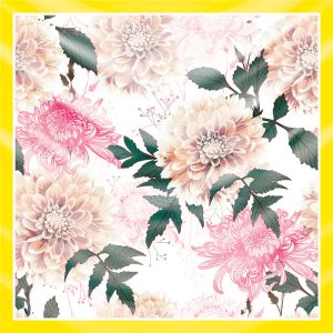 khăn bandana lụa silk họa tiết hoa - Mã 48 34