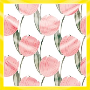 khăn bandana lụa silk họa tiết hoa - Mã 52 34