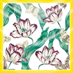 khăn bandana lụa silk họa tiết hoa - Mã 53 34