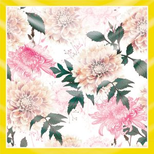 khăn bandana lụa silk họa tiết hoa - Mã 48 36