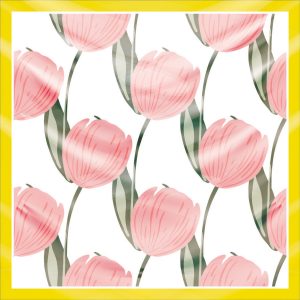 khăn bandana lụa silk họa tiết hoa - Mã 52 36