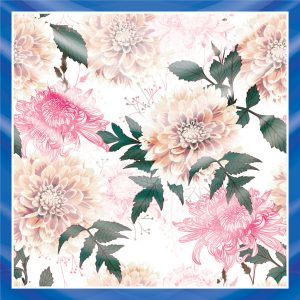 khăn bandana lụa silk họa tiết hoa - Mã 48 38