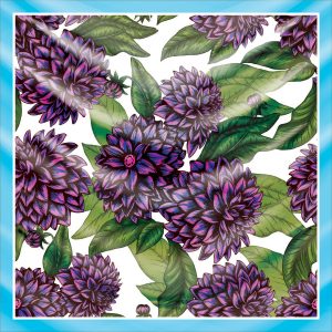 khăn bandana lụa silk họa tiết hoa - Mã 50 40