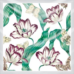 khăn bandana lụa silk họa tiết hoa - Mã 53 42