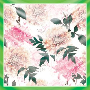 khăn bandana lụa silk họa tiết hoa - Mã 48 44