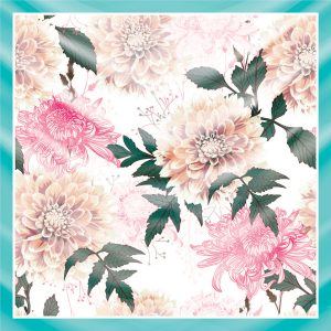 khăn bandana lụa silk họa tiết hoa - Mã 48 46