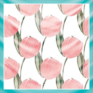 khăn bandana lụa silk họa tiết hoa - Mã 52 46