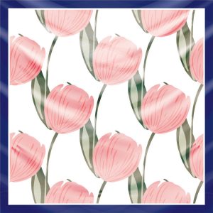 khăn bandana lụa silk họa tiết hoa - Mã 52 48