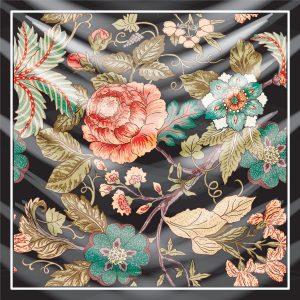 khăn bandana lụa silk họa tiết hoa - Mã 57 20