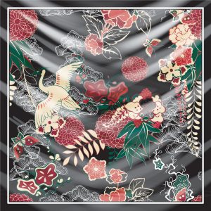 khăn bandana lụa silk họa tiết hoa - Mã 58 20