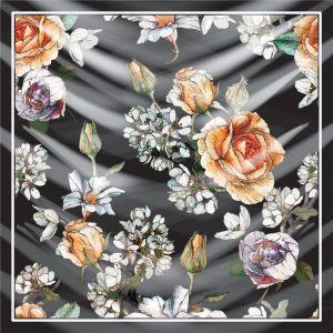 khăn bandana lụa silk họa tiết hoa - Mã 55 20
