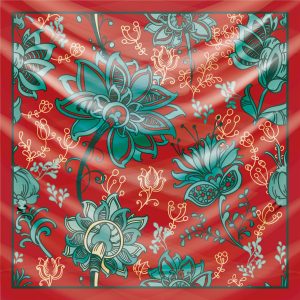khăn bandana lụa silk họa tiết hoa - Mã 66 22