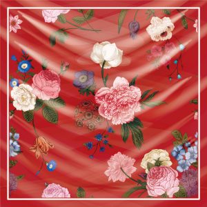 khăn bandana lụa silk họa tiết hoa - Mã 60 22