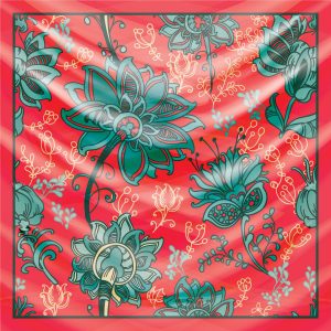 khăn bandana lụa silk họa tiết hoa - Mã 66 24