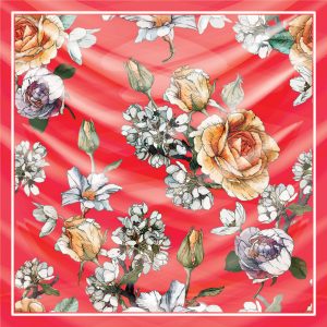 khăn bandana lụa silk họa tiết hoa - Mã 55 24