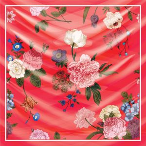 khăn bandana lụa silk họa tiết hoa - Mã 60 24