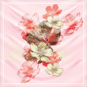 khăn bandana lụa silk họa tiết hoa - Mã 56 26