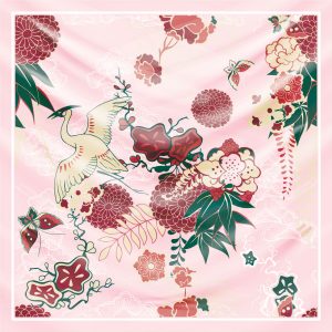 khăn bandana lụa silk họa tiết hoa - Mã 58 26