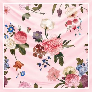 khăn bandana lụa silk họa tiết hoa - Mã 60 26