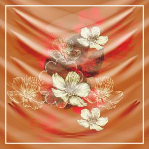 khăn bandana lụa silk họa tiết hoa - Mã 56 28