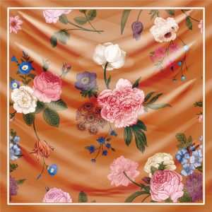 khăn bandana lụa silk họa tiết hoa - Mã 60 28
