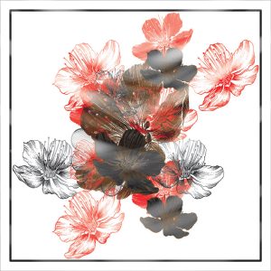 khăn bandana lụa silk họa tiết hoa - Mã 56 30