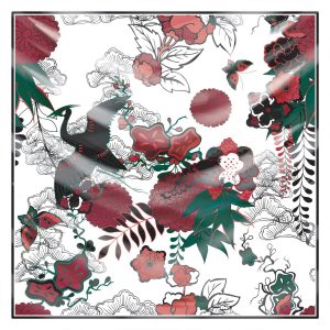 khăn bandana lụa silk họa tiết hoa - Mã 58 30