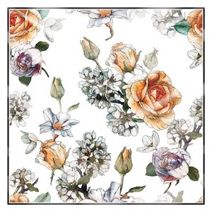 khăn bandana lụa silk họa tiết hoa - Mã 55 30