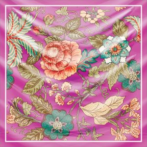 khăn bandana lụa silk họa tiết hoa - Mã 57 32