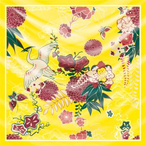 khăn bandana lụa silk họa tiết hoa - Mã 58 34