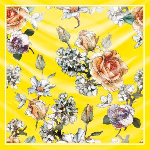 khăn bandana lụa silk họa tiết hoa - Mã 55 34