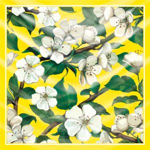 khăn bandana lụa silk họa tiết hoa - Mã 59 34