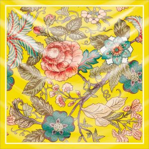 khăn bandana lụa silk họa tiết hoa - Mã 57 36