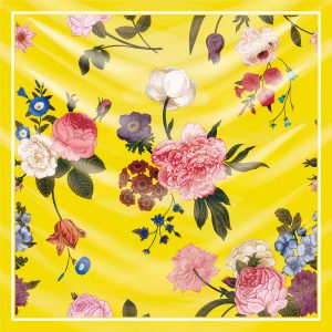 khăn bandana lụa silk họa tiết hoa - Mã 60 36