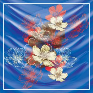 khăn bandana lụa silk họa tiết hoa - Mã 56 38