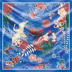 khăn bandana lụa silk họa tiết hoa - Mã 58 38