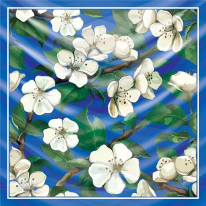 khăn bandana lụa silk họa tiết hoa - Mã 59 38