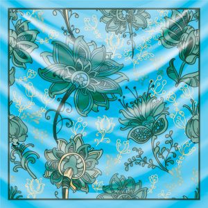 khăn bandana lụa silk họa tiết hoa - Mã 66 40