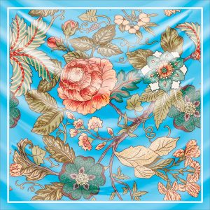 khăn bandana lụa silk họa tiết hoa - Mã 57 40
